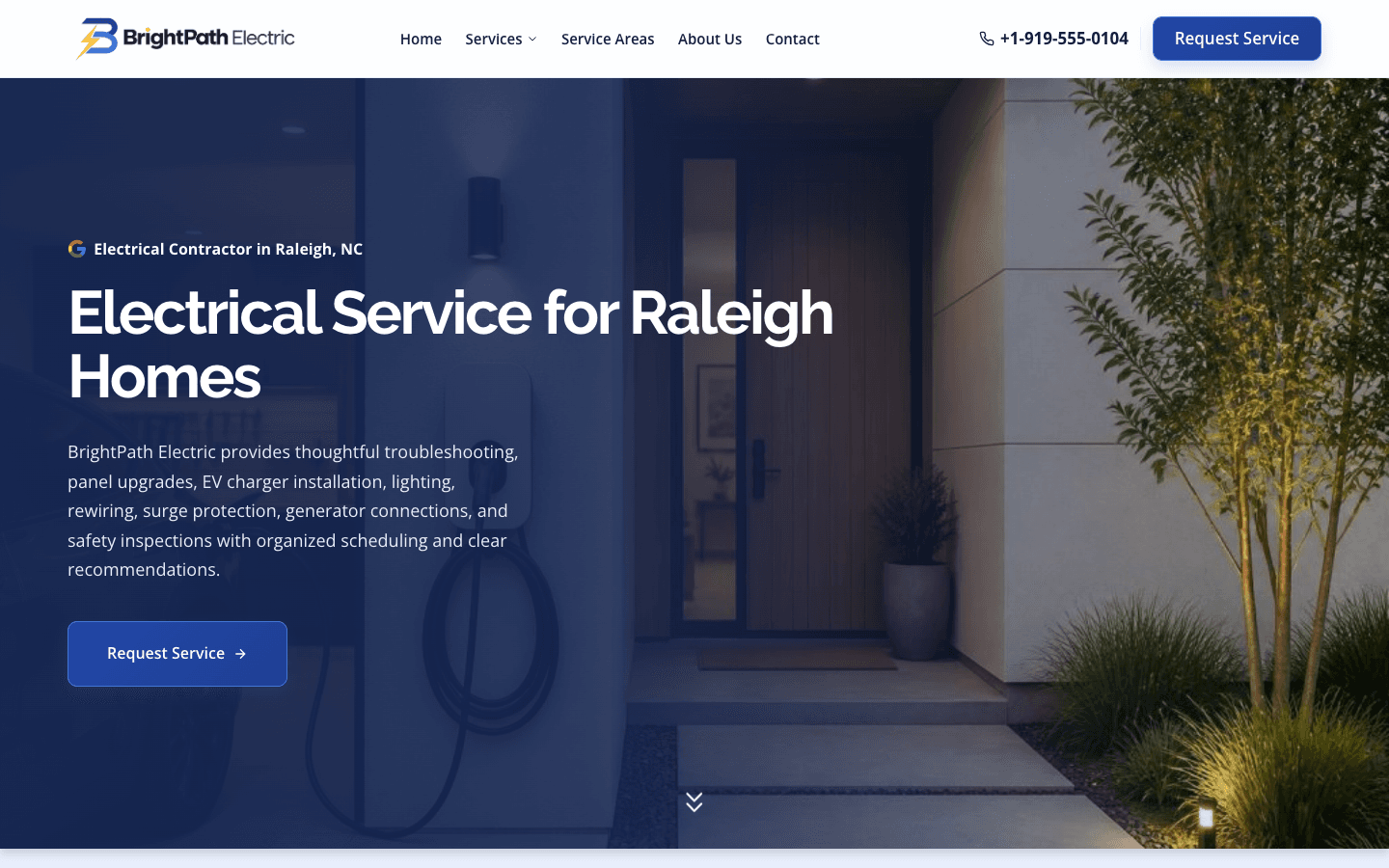 BrightPath Electric website preview